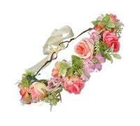 DECORNIJIA Diadema de Flores Simuladas Delicadas para Mujer Accesorio Floral Elegante para Bodas Fiestas y Playa Tocado Bohemio para Invitadas y Novias
