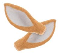 DECORNIJIA Diadema de Orejas de Ciervo Hechas a Mano 2 Piezas de Accesorio Decorativo DIY para Tocados Navideños Color Amarillo Simulado Adecuado para Fiestas de Navidad Halloween y