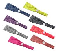 DECORNIJIA Diadema Elástica Cabello Botón para Mascarilla Banda Deportiva Absorbente de Sudor para Fitness y Yoga 2 Unidades Color Aleatorio Cómoda y Transpirable para Color Aleatorio