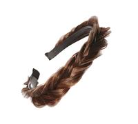 DECORNIJIA Diadema Trenzada Cómoda y Ligera para Mujer Banda para Pelo Antideslizante Accesorio Elegante para Uso Diario y Ocasiones Especiales Diseño Sencillo Color Marrón