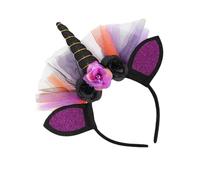 DECORNIJIA Diadema Unicornio Halloween Divertida Ligera para Cosplay Fiesta Accesorio sin Luces y Adultos Elegante y Cómoda