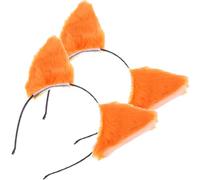 DECORNIJIA Diademas Orejas De Gato De Peluche 2 Pcs Diademas De Cosplay Aros De Pelo Orejas De Gato Peludas Para Fiestas Disfraces y Cosplay Para Niñas y Mujeres