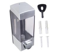 DECORNIJIA Dispensador de Jabón Líquido de Bomba de Presión Manual Botella Colgante para Gel de Ducha Champú y Detergente Cuerpo Resistente y Anti- Color Plata Uso Doméstico y Baño