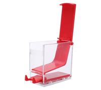 DECORNIJIA Dispensador Organizador de Rollos de Algodón de Plástico Rojo con Mecanismo de Presión Compacto y Sellado contra Polvo Adecuado para Baño Tocador Spa y Viajes