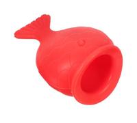 DECORNIJIA Dispositivo Voluminizador de Labios de Silicona Forma de Pez Realzador de Labios para Mujeres Succión Suave Fácil de Usar y Limpiar Color Rojo