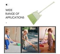 DECORNIJIA Escoba Infantil Pequeña de Diseño Gato Herramienta de Limpieza Ligera y Resistente para rol para Enseñar Orden Casa y Escuela Color Verde