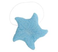 DECORNIJIA Esponja de Baño Azul para Bebés con Forma de Figura Marina, Material Vegetal Natural, Adecuada para Lavar y Exfoliar el Cuerpo Baño