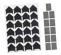 DECORNIJIA Esquinas Autoadhesivas para Fotos Negras 24 Unidades por Hoja 12 Hojas para Álbumes de Fotos Scrapbooking y Diarios Material para Manualidades y Montaje de Imágenes