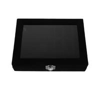 DECORNIJIA Estuche Negro para Púas de Guitarra, Organizador Portátil Compartimentos Resistentes Humedad y Polvo, Caja Transparente Compacta para Accesorios y Cejillas, Adecuado para Músicos