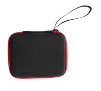 DECORNIJIA Estuche Organizador para Púas de Guitarra Cremallera, Pequeño y Ligero, Nylon Borde Rojo y Malla Negra, Bolsa Protectora Portátil para Almacenamiento y Transporte de Accesorios