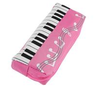 DECORNIJIA Estuche para Lápices de Lona con Diseño de Teclado de Piano Compacto Duradero y Portátil para Adultos y Organización Escolar