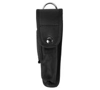 DECORNIJIA Estuche Portátil Funda de Nylon Color Negro Cierre de Botón y Soporte para Cinturón para Linterna Adecuado para Camping y Senderismo