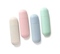 DECORNIJIA Estuche Portátil para Cepillo y Pasta de Dientes con Soporte PP y Caja de de Trigo Higiénico y Duradero para Viaje y Camping Color Azul Nórdico