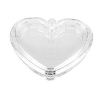 DECORNIJIA Estuche Vacío Para Colorete y Polvos Compacto, Bandeja Transparente En Forma De Corazón, Mini Tamaño Portátil, Acrílico Resistente, Para Guardar Maquillaje y Retoques, Sin Accesorios