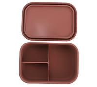 DECORNIJIA Fiambrera Dividida Para Niños Pequeña, Silicona Segura, Microondas, Sellada Contra Fugas, Adecuado Para Escuela y Picnic, Caja Bento Naranja Compartimentos