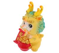 DECORNIJIA Figurita de Dragón Zodiacal de Resina Resistente para Escritorio Decoración Ligera con Diseño Creativo y Detalles Duraderos para Oficina Hogar y Espacio Personal