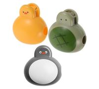 DECORNIJIA Funda Protectora para Cabezal de Cepillo de Dientes de Dibujos Animados, Set de 3 Tapas Diseño de Pato, Pingüino y Tortuga, Ligera y Compacta, para Viaje, Camping y Uso