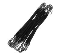 DECORNIJIA Ganchos Caballo Elásticos 20 Piezas Tamaño Estándar Negro Para Peinar y Sujetar Cabello Coleta Doble Gancho Para Uso Diario