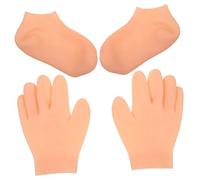 DECORNIJIA Guantes Hidratantes Impermeables y Calcetines Suaves para Manos y Pies Secos Protectores Elásticos para Cuidado Nocturno Piel Femenina Transpirables y Cómodos para Uso Diario