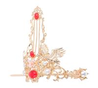 DECORNIJIA Horquilla China Pelo Palillo de Pelo Retro 1 Unidad Color Dorado Diseño de Grulla para Mujer y Niña Boda Fiesta Accesorio Tradicional Chino