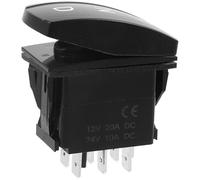 DECORNIJIA Interruptor Marino 24V para Barco Luz Blanca LED, Interruptor de Palanca de 3 Posiciones Autobloqueo, para Vehículos y Embarcaciones, Control Avance y Equipo Eléctrico Náutico