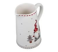 DECORNIJIA Jarra de Cerámica Grande Capacidad para Agua Fría Nórdico Tetera Creativa sin Tapa con Asa y Diseño para Bebidas Caseras y Fiestas