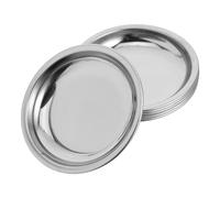 DECORNIJIA Juego de 6 Bandejas de Pesaje de Acero Inoxidable 201 6 CM Fondo Plano para Balanzas Electrónicas de Joyería y Laboratorio Plataforma Estable y Precisión Alta para Pesar Gemas