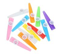 DECORNIJIA Kazoo Instrumental para Niños Diseño Ergonómico, Material Abs Duradero y Paquete de 12 Unidades Adecuado para Juegos y Acompañamiento Musical Color Aleatorio