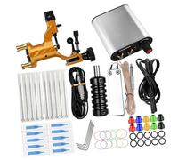 DECORNIJIA Kit De Tatuaje Rotatorio Profesional Ligero y Estable, 1 Unidad Mini Portátil Para Aprendiz De Tatuador, Motor De Tatuaje Giratorio En Acero Inoxidable Plateado, Uso En Salón y Estudio