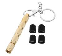 DECORNIJIA Kit Desinflador de Neumáticos 4 1 de Latón Amarillo Herramienta Compacta y Resistente Corrosión para Válvula de Purga Rápida Accesorios Todoterreno para Mantenimiento Automotriz