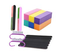 DECORNIJIA Kit Profesional de Herramientas para Manicura con Bloques Pulidores y Cepillo Mini para Uñas Naturales Acrílicas y Postizas para Alisar y Preparar Uñas Antes de Gel UV y Acrílico