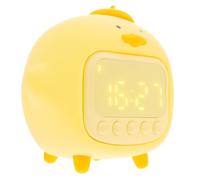 DECORNIJIA Lámpara Despertador LED con Infantil Forma de Pato Reloj Electrónico Multifunción para Mesita de Noche Decoración para Dormitorio y Hogar Luz Cálida Silicona Duradera