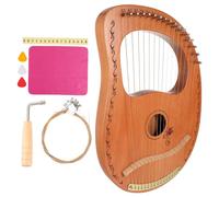 DECORNIJIA Lira y Madera Efecto de 16 Cuerdas Arpa Portátil Prolongado de Sustain Superficie Suave para Instrumentos Musicales Infantiles y Profesionales