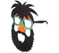 DECORNIJIA Máscara Pirata con Gafas Divertidas y Barba Falsa de Fieltro Decoración de Piña para Halloween Carnaval y Fiestas Temáticas Accesorio Ligero y Cómodo para Actuaciones Escénicas