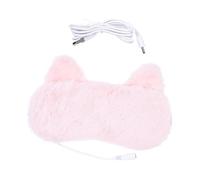 DECORNIJIA Máscara Térmica para Ojos USB 3D Calefacción y Bloqueo de Luz Antifaz Rosa de Silicona Suave para Aliviar Fatiga Ocular y Uso en Relajación y Cuidado Personal