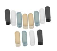 DECORNIJIA Material Pe Pp de Viaje Recargables Juego de 12 Botellas de 60ml Diseño de Gran Capacidad Ideales para Champú y Acondicionador en Uso Diario o Gimnasio