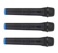 DECORNIJIA Micrófono de Juguete para Niños Pequeños, 3 Piezas, Modelo Falso de Micrófono Negro de Plástico, Accesorios para Fiestas, Teatro y Actuaciones Infantiles