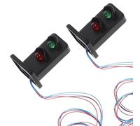 DECORNIJIA Mini Modelo de Luz de Señal para Mesa de Arena, 2 Piezas Semáforo de Bricolaje en Plástico Duradero, Tamaño Compacto, Decoración para Trenes en Miniatura y Paisaje de Mesa de