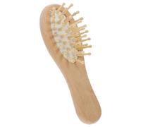 DECORNIJIA Mini Peine de Madera con Cojín para Masaje Capilar Cepillo Antiestático Portátil para Cabello Seco y Mojado Masajeador de Cabelludo Pequeño y Ligero para Adultos Cuidado Natural