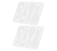 DECORNIJIA Molde de Silicona para Fichas de Carrito 2 Piezas Molde DIY para Llaveros Efecto Espejo Multifunción para Decoración de Resina Suministro para Manualidades Creativas