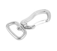 DECORNIJIA Mosquetón de Aluminio con y Cierre Seguro Clip Giratorio Resistente para Correas de Perro Arneses Camping Senderismo Mochila y Actividades Color Plata