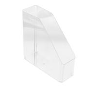 DECORNIJIA Organizador de Archivos Vertical para Escritorio Caja Archivadora Transparente de Gran Capacidad para Oficina y Estudio Soporte para Revistas y Almacenamiento Multifuncional de