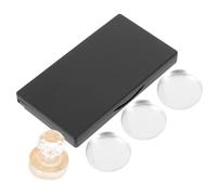 DECORNIJIA Paleta De Sombras De Ojos Vacía Con Espejo 1 Unidad Rectangular Color Negro Mate Portátil Para Maquillaje De Viaje Con 3 Bandejas Redondas De Aluminio y Adhesivo Doble Cara