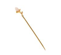 DECORNIJIA Palillo Accesorio Antideslizante Cabello Dorado de Metal Vintage Fácil de Combinar de Aleación para Mujeres Adecuado para Cumpleaños y San Valentín