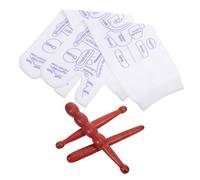 DECORNIJIA Palos de Masaje de Madera Natural Cuentas Redondas Ergonómicas, Herramientas de Masaje de Acupresión para Pies y Cuerpo, Kit Portátil para Terapia Tradicional y Relajación