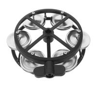 DECORNIJIA Pandereta Hi Hat Montable con Cascabeles Doble Línea y Tornillo de Montaje para Kit de Batería Accesorio de Percusión para Fiestas y Conciertos
