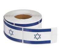 DECORNIJIA Pegatina Con La Bandera De Israel Calcomanías Adhesivas Para Álbumes De Recortes Y Diarios Pegatinas Para Botellas De Agua Portátil Mochilas Y Maletas 1 Rollo