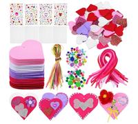 DECORNIJIA Pegatinas de Corazones de Espuma EVA Autoadhesivas Kit de Manualidades para San Valentín Variedad de Colores y Formas Adhesivas para Álbumes de Recortes y Decoración de