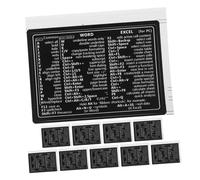 DECORNIJIA Pegatinas de Teclado para Portátil de Vinilo Laminado sin Residuo, Guía de Atajos Aplicables, 10 Piezas para Uso Prolongado, Calcomanías Removibles para Usuarios de Informática