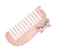 DECORNIJIA Peine Antiestático de Ácido Acético Grueso para Cabello Peine de Masaje y Desenredante sin Mango Tamaño 12×6 CM Color Rosa para Ducha y Cuidado Diario del Cabello